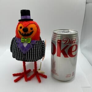 2024 Hyde and Eek! GOURDON Featherly Friends Fabric Bird NWT Pumpkin Pinstripe